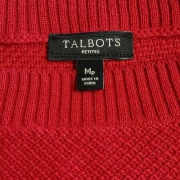 Talbots Nautical Embellished Knitted Graphic Patriotic "Anchor" LS Sz. M Sweater - Picture 4 of 9